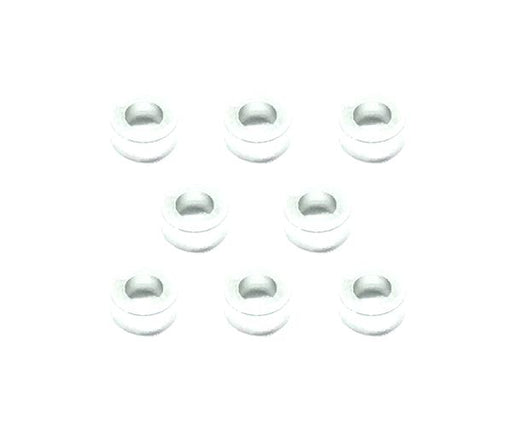 Square R/C M3 Aluminum Ball Stud Washers, 2.5mm Thick (Silver) 8 pcs.