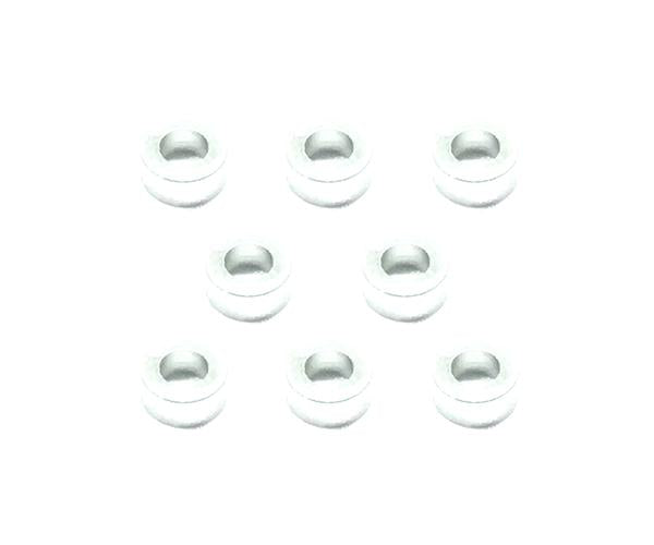 Square R/C M3 Aluminum Ball Stud Washers, 2.5mm Thick (Silver) 8 pcs.