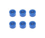 Square R/C M3 Aluminum Ball Stud Washers, 3mm Thick (Blue) 6 pcs.