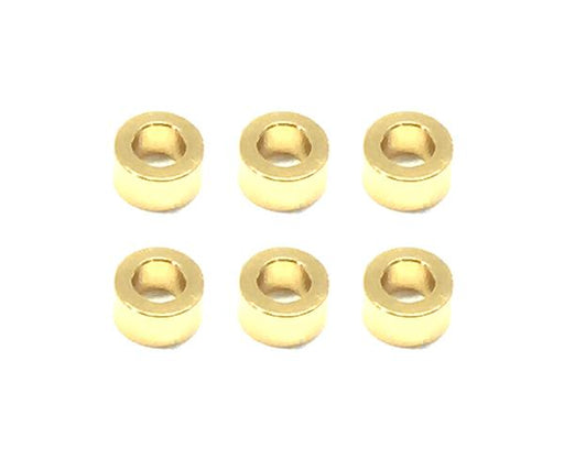 Square R/C M3 Aluminum Ball Stud Washers, 3mm Thick (Gold) 6 pcs.
