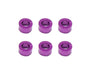 Square R/C M3 Aluminum Ball Stud Washers, 3mm Thick (Purple) 6 pcs.