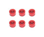 Square R/C M3 Aluminum Ball Stud Washers, 3mm Thick (Red) 6 pcs.