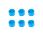 Square R/C M3 Aluminum Ball Stud Washers, 3mm Thick (Light Blue) 6 pcs.