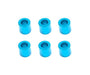 Square R/C M3 Aluminum Ball Stud Washers, 5mm Thick (Light Blue) 6 pcs.