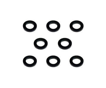 Square R/C M3 Aluminum Ball Stud Washers, 0.75mm Thick (Black) 8 pcs.