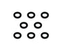 Square R/C M3 Aluminum Ball Stud Washers, 0.75mm Thick (Black) 8 pcs.