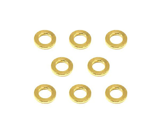 Square R/C M3 Aluminum Ball Stud Washers, 0.75mm Thick (Gold) 8 pcs.