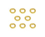 Square R/C M3 Aluminum Ball Stud Washers, 0.75mm Thick (Gold) 8 pcs.