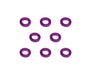 Square R/C M3 Aluminum Ball Stud Washers, 0.75mm Thick (Purple) 8 pcs.