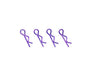 Square R/C Body Clips - Small (Purple) 4 pcs. for Most 1/10 Scale Vehicles