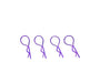 Square R/C Body Clips - Large (Purple) 4 pcs. for Most 1/10 Scale Vehicles