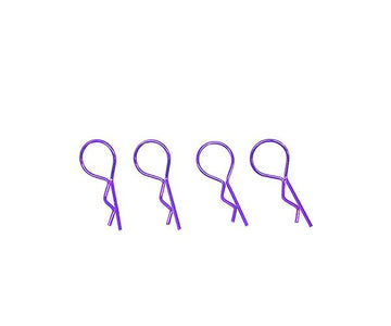 Square R/C Body Clips - Large (Purple) 4 pcs. for Most 1/10 Scale Vehicles