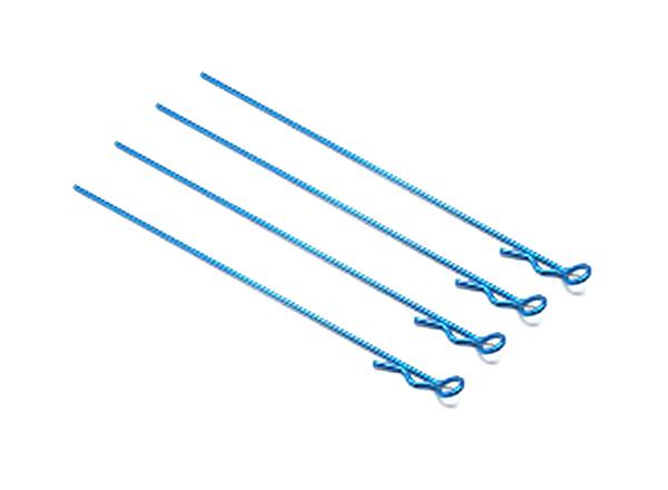 Square R/C Body Clips - Long, 95mm Length (Light Blue) 4 pcs.