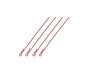 Square R/C Body Clips - Long, 110mm Length, Small Head (Red) 4 pcs.