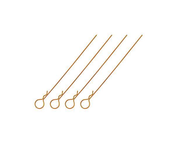 Square R/C Body Clips - Long, 110mm Length, Large Head (Gold) 4 pcs.