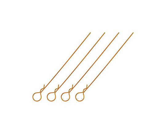 Square R/C Body Clips - Long, 110mm Length, Large Head (Gold) 4 pcs.