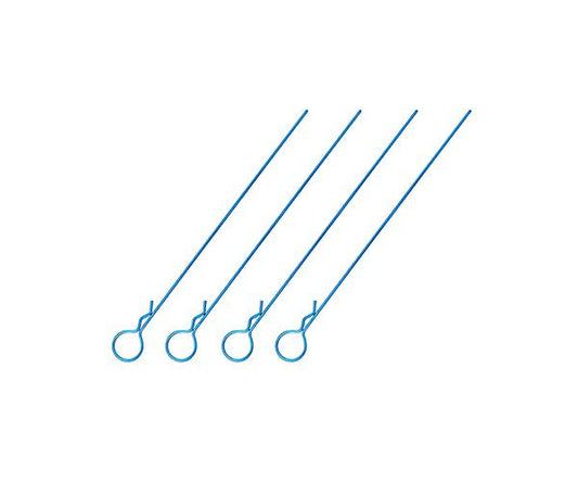 Square R/C Body Clips - Long, 110mm Length, Large Head (Light Blue) 4 pcs.