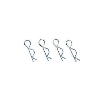 Square R/C Body Clips - 7mm (Silver) 4 pcs. for Most 1/10 Scale Vehicles