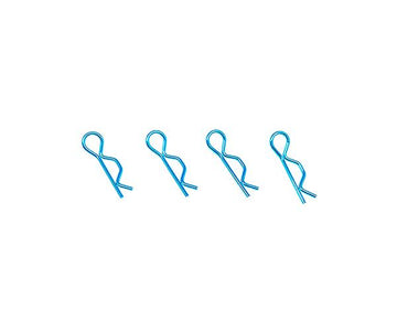 Square R/C Body Clips - 7mm (Light Blue) 4 pcs. for Most 1/10 Scale Vehicles