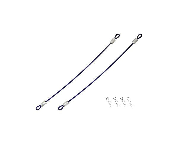 Square R/C Body Clips with 100mm Wires (Dark Blue) for Most 1/10 Scale Vehicles