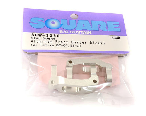 Square R/C Aluminum Front Caster Blocks, 6-degree (for Tamiya GF-01 and G6-01)