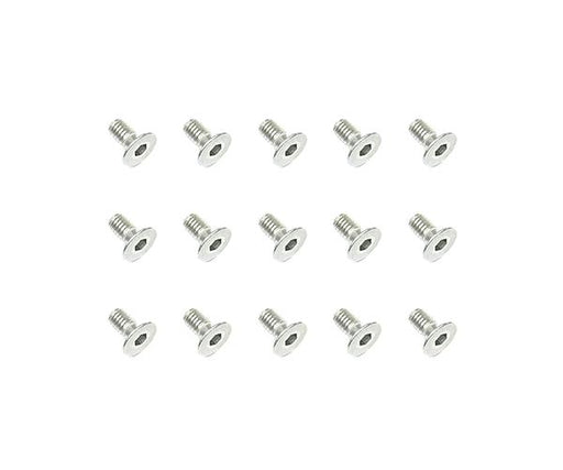 Square R/C M3 x 6mm Stainless Steel Flat Head Hex Screws (15 pcs.)