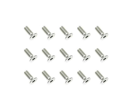 Square R/C M3 x 8mm Stainless Steel Flat Head Hex Screws (15 pcs.)