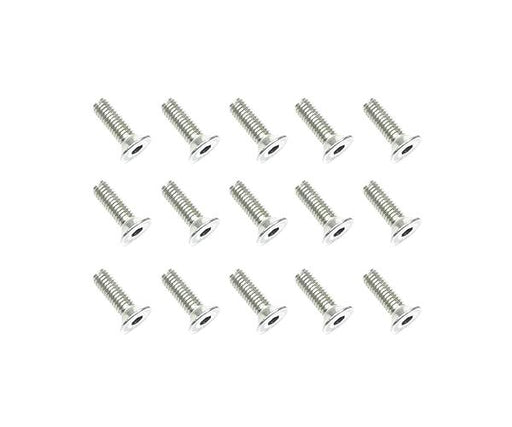 Square R/C M3 x 10mm Stainless Steel Flat Head Hex Screws (15 pcs.)