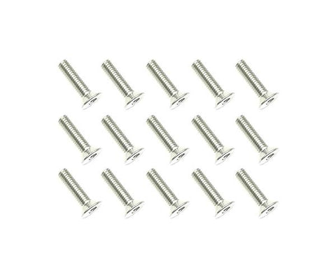 Square R/C M3 x 12mm Stainless Steel Flat Head Hex Screws (15 pcs.)