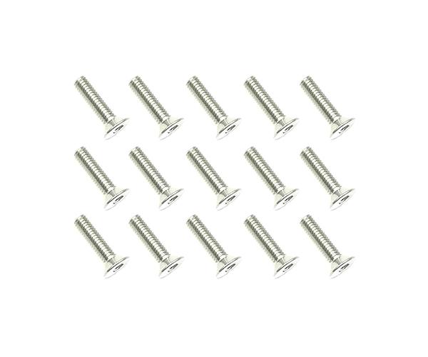 Square R/C M3 x 12mm Stainless Steel Flat Head Hex Screws (15 pcs.)