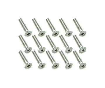 Square R/C M3 x 14mm Stainless Steel Flat Head Hex Screws (15 pcs.)