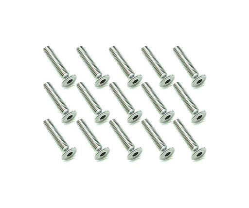 Square R/C M3 x 15mm Stainless Steel Flat Head Hex Screws (15 pcs.)