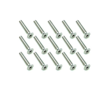 Square R/C M3 x 15mm Stainless Steel Flat Head Hex Screws (15 pcs.)