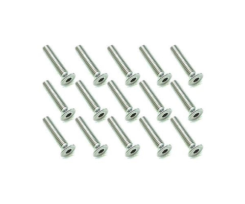 Square R/C M3 x 15mm Stainless Steel Flat Head Hex Screws (15 pcs.)