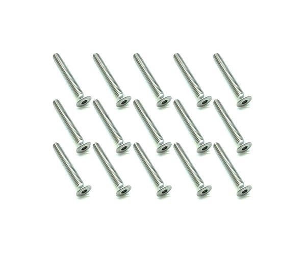 Square R/C M3 x 22mm Stainless Steel Flat Head Hex Screws (15 pcs.)