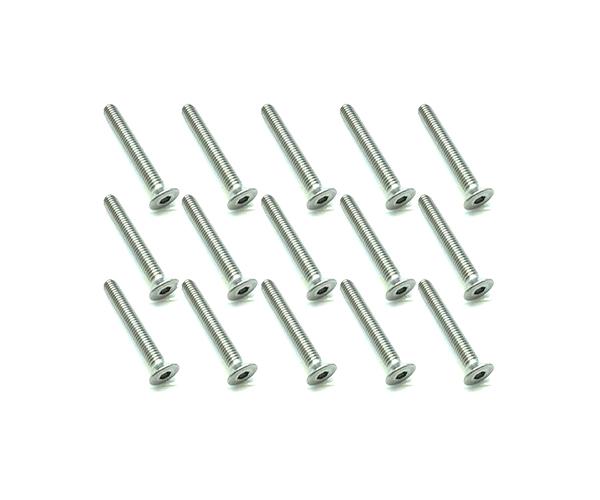 Square R/C M3 x 22mm Stainless Steel Flat Head Hex Screws (15 pcs.)
