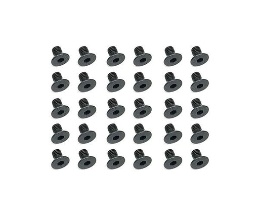 Square R/C M3 x 5mm Black Steel Flat Head Hex Screws (30 pcs.)