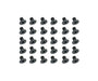 Square R/C M3 x 5mm Black Steel Flat Head Hex Screws (30 pcs.)
