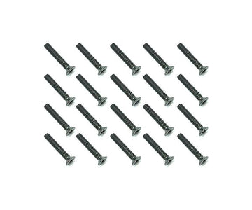 Square R/C M3 x 18mm Black Steel Flat Head Hex Screws (20 pcs.)