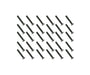 Square R/C M3 x 20mm Black Steel Flat Head Hex Screws (30 pcs.)