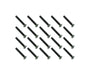 Square R/C M3 x 20mm Black Steel Flat Head Hex Screws (20 pcs.)