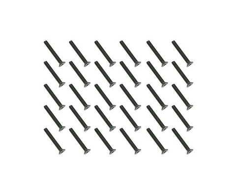 Square R/C M3 x 22mm Black Steel Flat Head Hex Screws (30 pcs.)