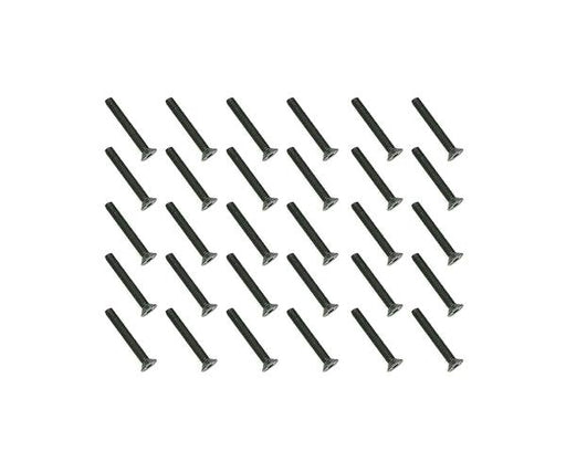 Square R/C M3 x 22mm Black Steel Flat Head Hex Screws (30 pcs.)