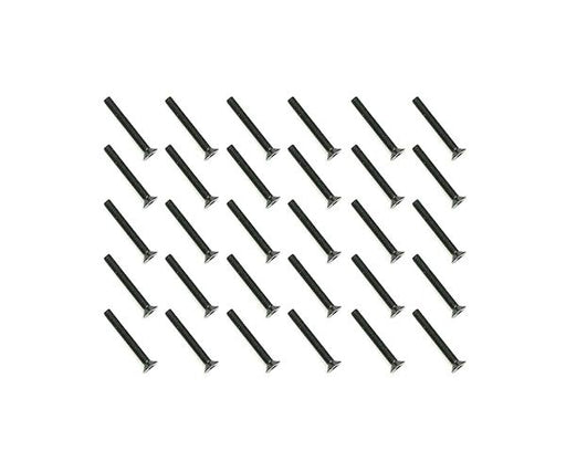 Square R/C M3 x 25mm Black Steel Flat Head Hex Screws (30 pcs.)