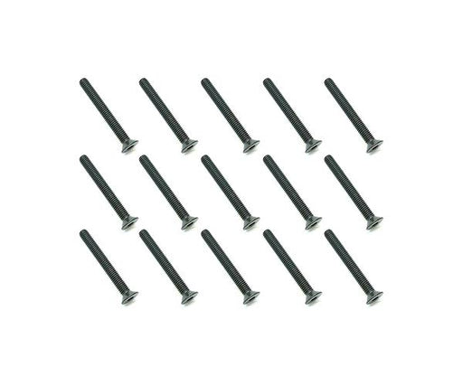 Square R/C M3 x 25mm Black Steel Flat Head Hex Screws (15 pcs.)