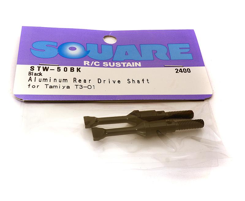 Square R/C Aluminum Rear Drive Shaft (Black) Tamiya T3-01