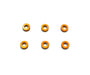 Square R/C M3 Aluminum Ball Stud Washers, 2mm Thick (Orange) 6 pcs.