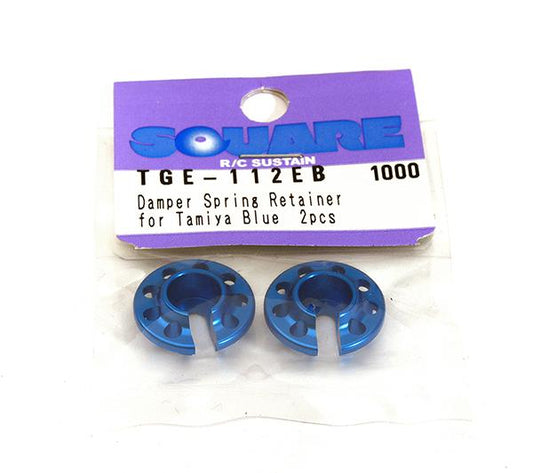 Square R/C Aluminum Damper Spring Retainer for Tamiya, Blue