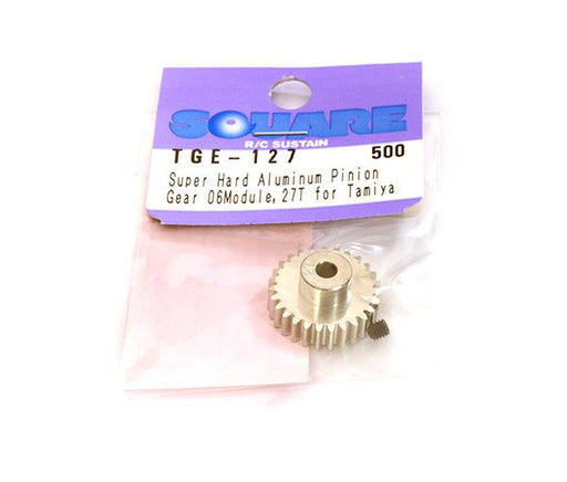 Square R/C HV700 super-hard Aluminum pinion Gear, 06-Module (for Tamiya) 27T