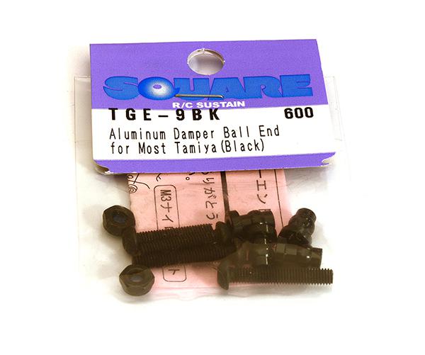 Square R/C Aluminum Damper Ball End for Most Tamiya (Black)